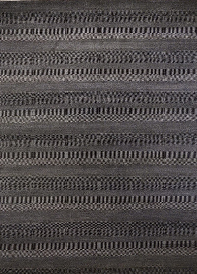 India Modern G Hand Knotted Wool 9x12