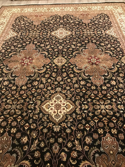 India Lilihan Sarouq Hand Knotted Wool 9x12