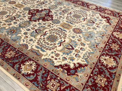 Pakistan Tabriz 16/16 Hand Knotted Wool 9x12