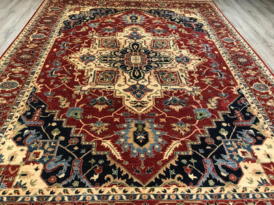 Pakistan Ziegler Heriz Hand Knotted Wool 9x12