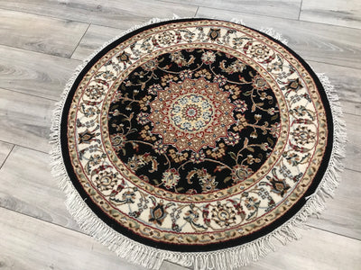 India Nain Hand Knotted Wool & Silk 3x3