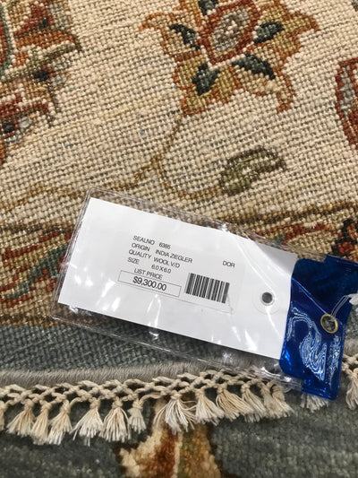 India Ziegler Hand Knotted Wool 6x6