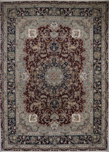 Chinese Tabriz Hand Knotted Wool & Silk 9x12