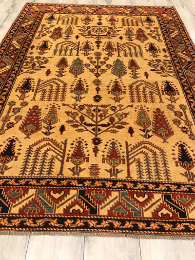 Pakistan Shirwan Kazak Hand Knotted Wool 5x7