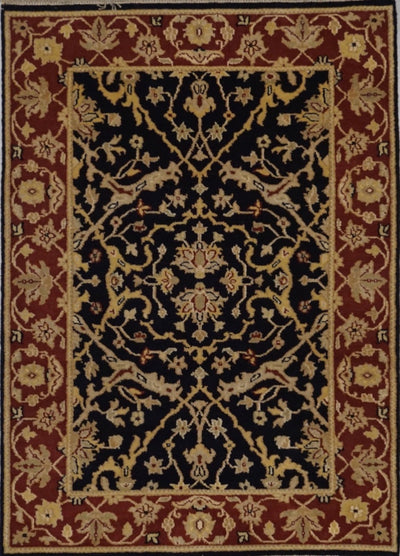 India Jaipur Hand Knotted Wool 4x6