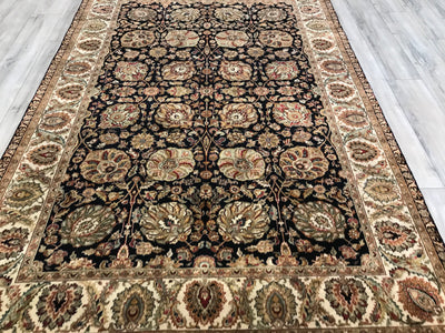 India Tabriz Hand Knotted Wool 6x9