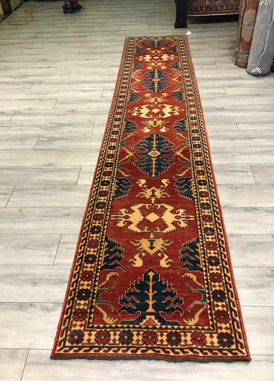 Pakistan Kazak Hand Knotted Wool 3x13