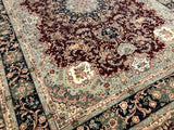 Chinese Tabriz Hand Knotted Wool & Silk 9x12