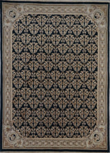 India French Hand Knotted Wool & Silk 8X10