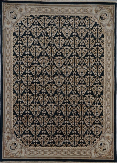 India French Hand Knotted Wool & Silk 8X10