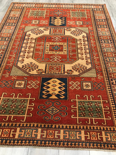 Pakistan Kazak Shirwan Hand Knotted Wool 5x7