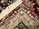 Chinese Tabriz Hand Knotted Wool & Silk 9x12