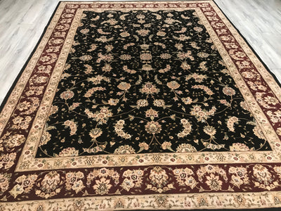 China Tabriz Hand Knotted Wool & Silk 9X12