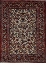 Persian Old Esfahan Hand knotted Wool 5x8