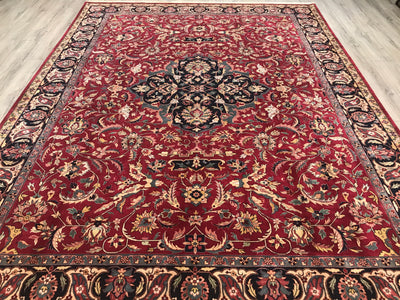 India Fine Sarouq Hand Knotted Wool 9X12