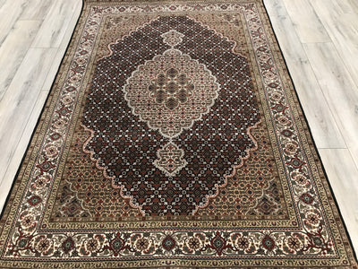 India Tabriz Mahi Hand Knotted Wool & Silk 5x7