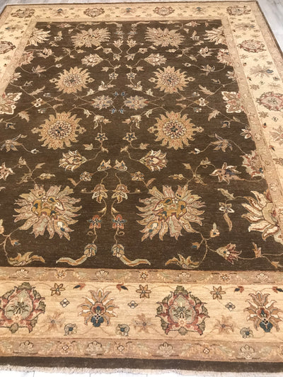 India Ziegler Hand Knotted Wool 8x10