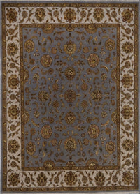 India Jaipur Hand Knotted Wool & Silk 8x10
