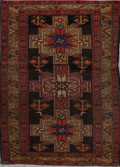 Persian old Hamadan Hand Knotted Wool 4x6