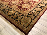 India Jaipur Hand Knotted Wool 12x18
