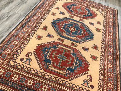 Pakistan Kazak Hand Knotted Wool 7x9