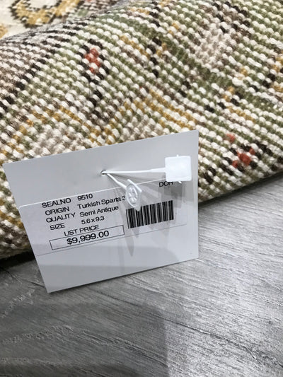 Turkish Sparta Semi Antique Hand Knotted Wool 6x9