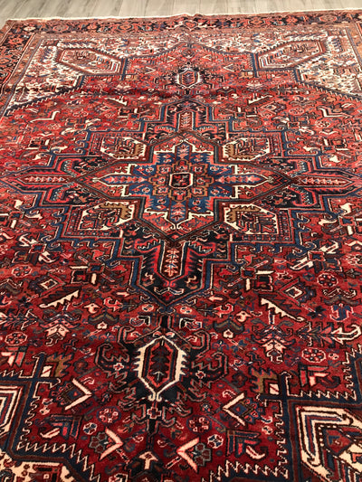 Persian old Heriz Hand Knotted Wool 9x11