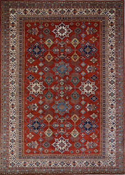 Pakistan Kazak Shirwan Hand Knotted Wool 9x12