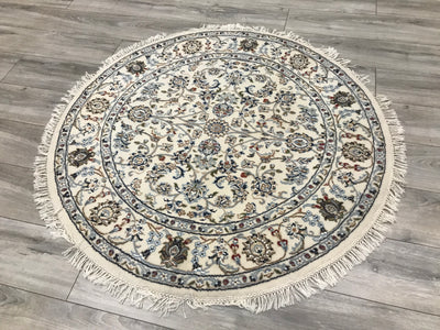 India Nain Hand Knotted Wool & Silk 5x5