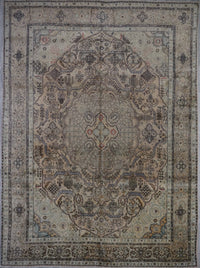 Persian old Tabriz Hand Knotted Wool 10x13