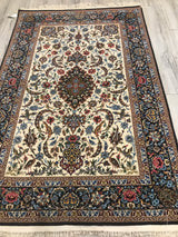 Persian Esfahan Hand Knotted Wool & Silk 5x7