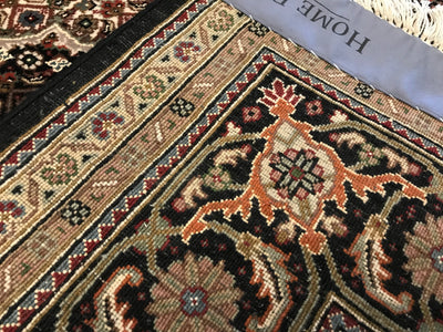 India Tabriz Mahi Hand Knotted Wool & Silk 6x9