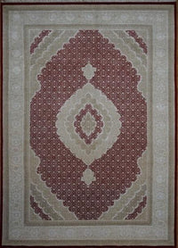 India Tabriz Hand Knotted Wool & Silk 7x10