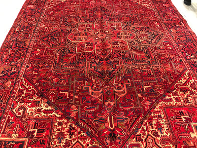 Persian Antique Heriz Hand Knotted Wool 8x11