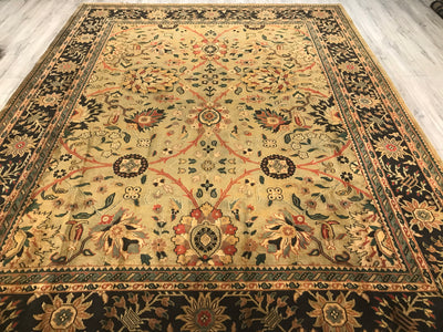 India Kashan Hand Knotted Wool 9X12