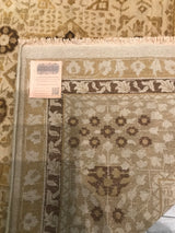 India Tabriz Mamluk Hand knotted Wool 9x12