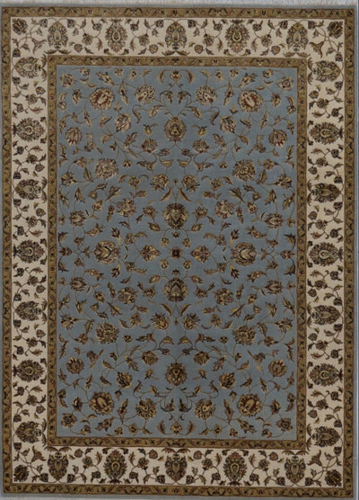 India Walton Hand Knotted Wool & Silk 5x7