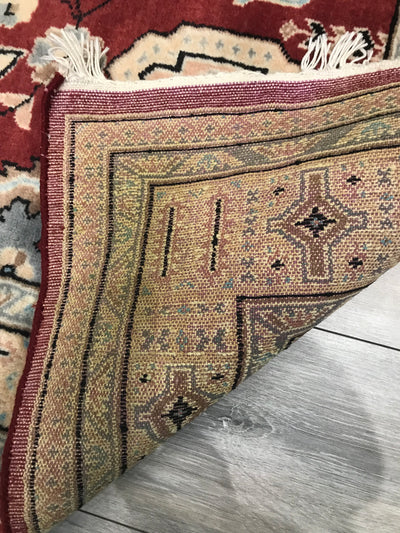 Pakistan Bokhara Hand Knotted Wool & Silk 4x6