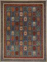 Pakistan Bakterie Ziegler Hand Knotted Wool 9x12