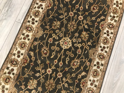 India jaipur Hand Knotted Wool& Silk  3x5