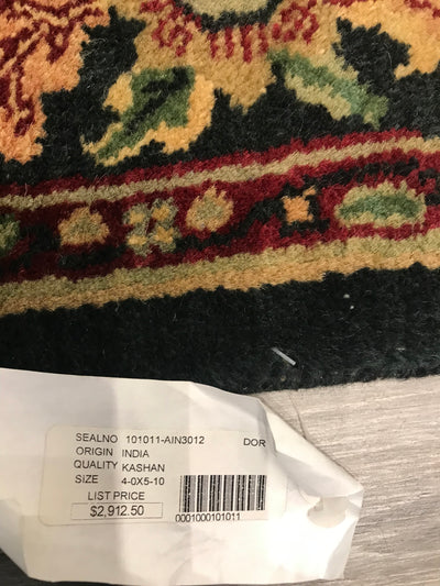 India Kashan Hand Knotted Wool 4x6