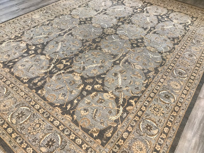 Pakistan Ziegler Hand Knotted Wool & Silk 9x12