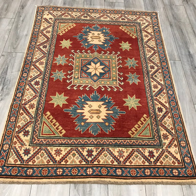 Pakistan Kazak Hand Knotted Wool 4x5