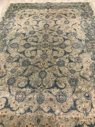 Persian old Kashan Hand Knotted Wool 7x10