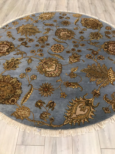 India Jaipur Hand Knotted Wool & Silk 6x6