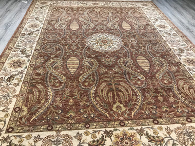 India Mountain King Hand Knotted Wool 9x12