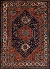 Persian Shiraz Hand Knotted Wool 4x6