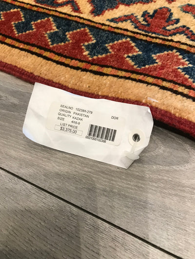 Pakistan kazak Hand Knotted Wool 4x7