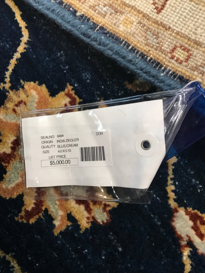 India Ziegler Hand Knotted Wool 4x6