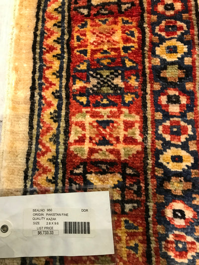 Pakistan kazak Hand Knotted Wool 3x10